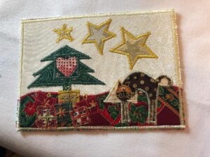 Textile Weihnachtskarte
